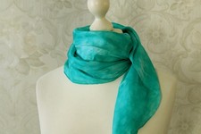 Foulard di seta blu turchese