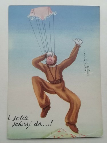 Cartolina paracadutisti parà - cartolina,
