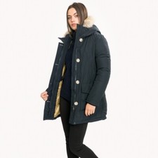 WOOLRICH Arctic HC Parka donna nero UK 12 RICAMBI £665 LN112 XX 02