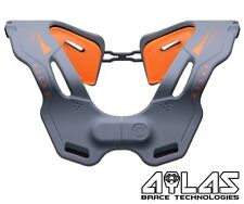 Collare Collo Motocross Adulti Atlas Vision MX MTB BMX Protezione Collo Grigio Arancione