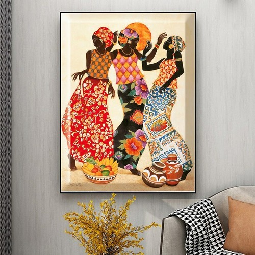 Quadro astratto nero africano