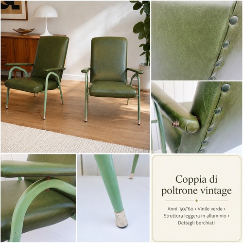 Coppia poltrone mid century - coppia, di