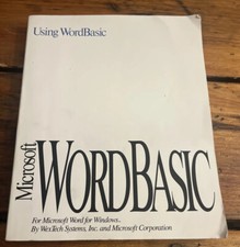 Microsoft Word Basic Using Wordbasic Dated 1991 Microsoft Corporation Book