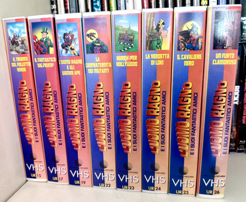 Lotto vhs uomo ragno e - l'uomo, i