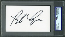 Scheda indice 3x5 firmata Bob Lazar area 51 dischi volanti PSA slabbrata