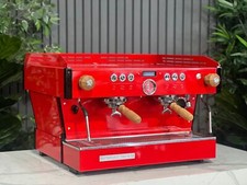 LA MARZOCCO LINEA PB 2 GRUPPO MACCHINA CAFFE' ESPRESSO LEGNO ROSSO E...