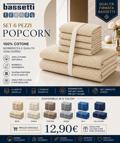 Bassetti trendy set pezzi - bassetti,