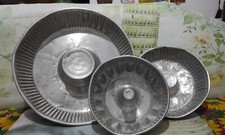 3 Teglie in alluminio per dolci e "casatielli". Vintage. Diametri 30-20-17