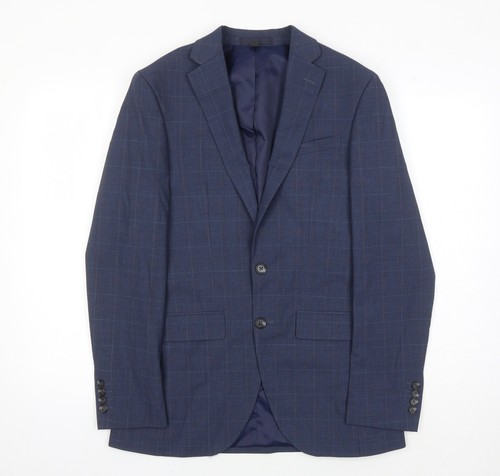 Blazer uomo blu quadri - blazer,