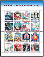 1998 SAN MARINO - FOGLIETTO - UN SECOLO DI FANTASCIENZA -  1 BF 16 val MNH