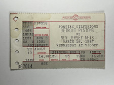 Biglietto 3-18-1987 New Jersey Nets @ Detroit Pistons - Isiah 17 Pts / 10 Asts