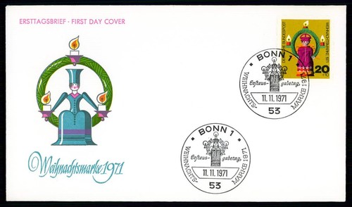 Germany fdc 1971 christmas - 1971,