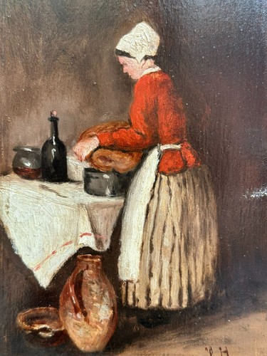 Antico dipinto olio la - antico,