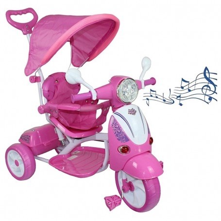 Triciclo scooter rosa spinta - scooter,