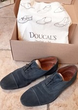 DOUCAL'S Stringata uomo blu pelle scamosciata 42 ½
