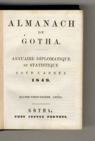 Almanach gotha annuaire - almanach,