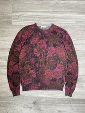 Etro Milano Silk Cashmere Girocollo Maglia Crew Neck Knit Sweater Size S