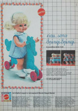 Pubblicità Advertising Werbung Italian 1970 BAMBOLA SPINGI SPINGI MATTEL COKI .