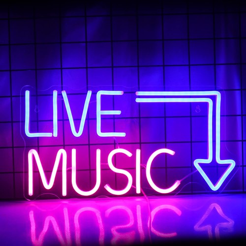 Musica dal vivo - neon, sign