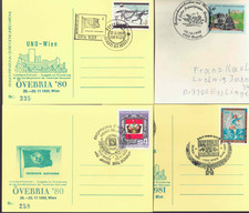 4 francobolli speciali diversi dall'Austria 1980-1982