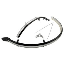 Parafango MV-TEK CITY BIKE 28x45mm nero/argento