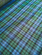 ♥ TESSUTO STOFFA TAPPEZZERIA SCOZZESE BLU VERDE FIAT LANCIA VINTAGE AUTO D'EPOCA