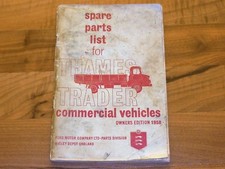 FORD THAMES TRADER 1958 Spare Parts List Catalog Catalogo Ricambi Catalogo ETK