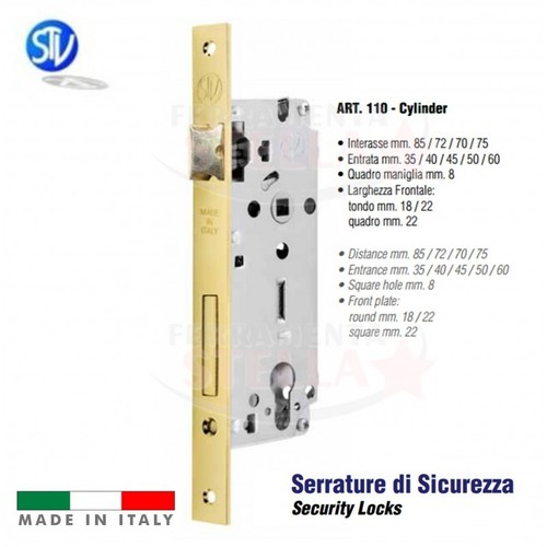 Serratura infilare quadro 8 - serratura,