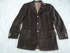 Giacca vintage Reiss uomo 48 velluto marrone 100% cotone made italy velluto a coste cena