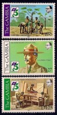 Gambia 1982 Scout Piantagione Albero Baden Powell Legno Funzionante Scouting 3v MNH
