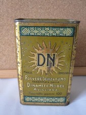 Scatola in latta antica contenitore polvere sparo caccia vintage senza fumo DN