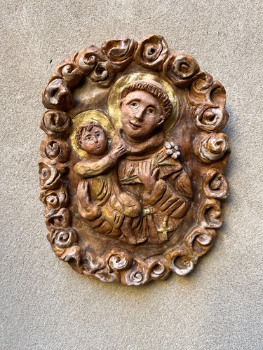 Maschera muro terracotta - in,