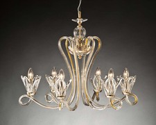 Lampadario in cristallo oro