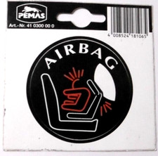 Adesivo Auto Airbag Seggiolino Per Bambini Avviso Cruscotto Anni 90