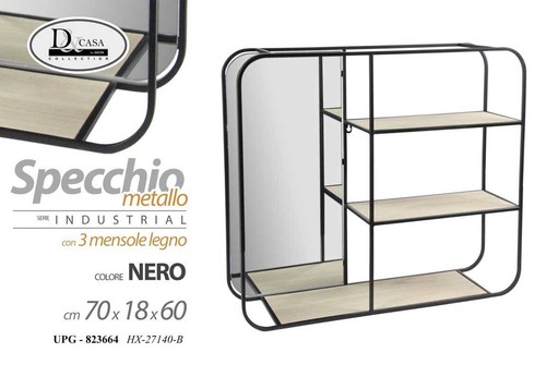 Mensola specchio bacheca - specchio,