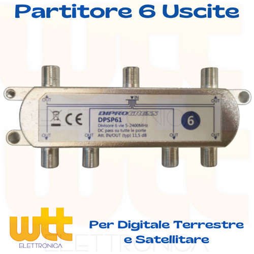Partitore antenna uscite - partitore, 6