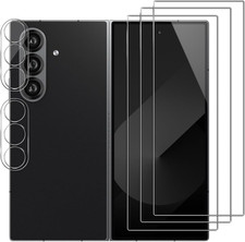 3+2 Pezzi Vetro Temperato per Samsung Galaxy Z Fold 7 Pellicola Protettiva, 3 Pe