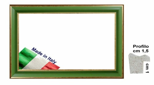 Cornice legno oro con - in,