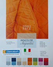 TRAPUNTINO COPRILETTO COPERTA BIANCALUNA 1 PIAZZA/SINGOLO TINTAUNITA DOUBLE FACE