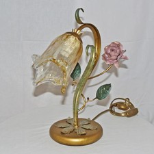 LUME LAMPADA LUMETTO ART.16 FERRO BATTUTO FORGIATO VETRO TRASPARENTE NUOVO 