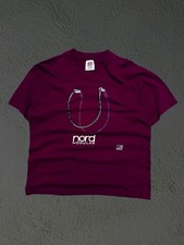 T-shirt sintetizzatore modulare Nord vintage anni 90 taglia L EDM Rave DJ banda musicale elettronica