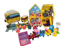 Peppa Pig Grande Lotto Personaggi Figure Casa Camper Treno Stazione Benzina