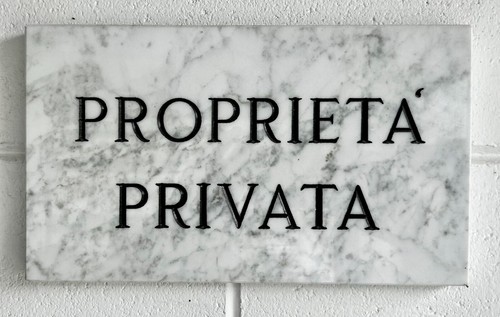 Targa proprietà privata - targa, in
