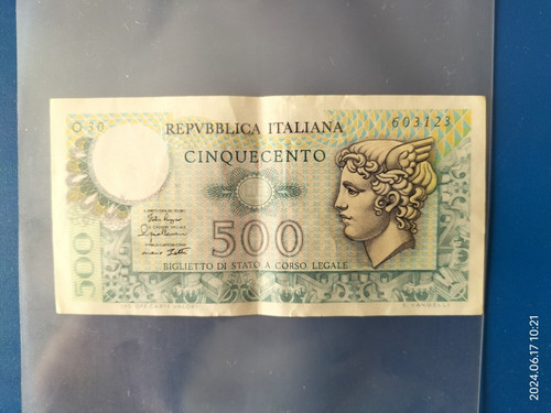 Carta moneta 500 - di,
