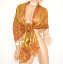 STOLA donna foulard oro ambra