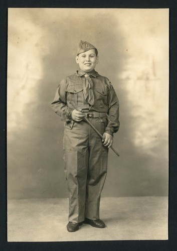 Smiling boy scout uniforme - smiling,