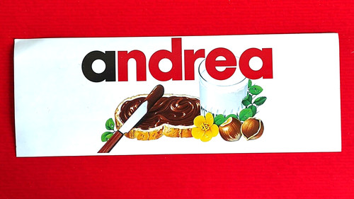 Adesivo nutella nome andrea - nutella,
