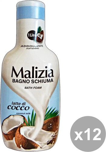12x malizia bagnoschiuma - 12x, latte