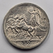 Moneta 2 lire argento Italia