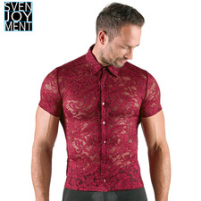 Camicia Uomo Trasparente Pizzo